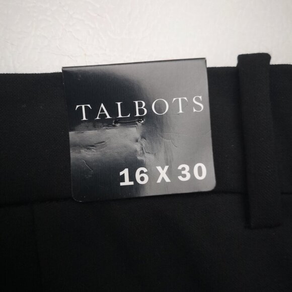 NWT Talbots Ladies Size 16/30 Black Zipper & 2 Clasp Closure Dress Pants - Picture 6 of 13